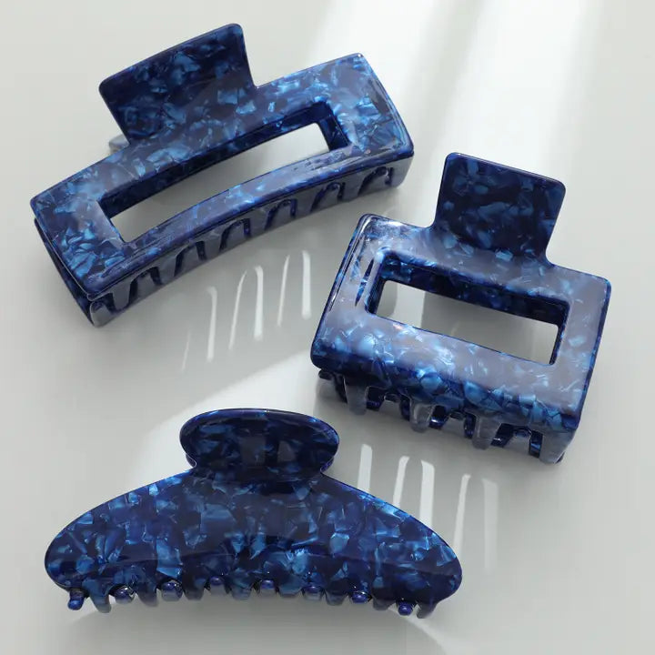 Denim Blue Claw Clips