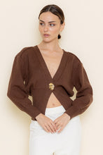 Load image into Gallery viewer, Chic Gold Button Cardigan
