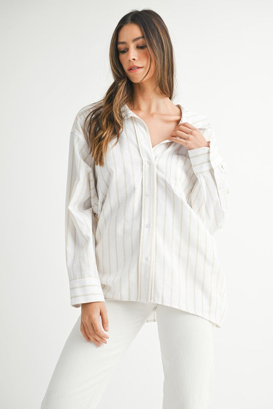Striped Button Down Shirt
