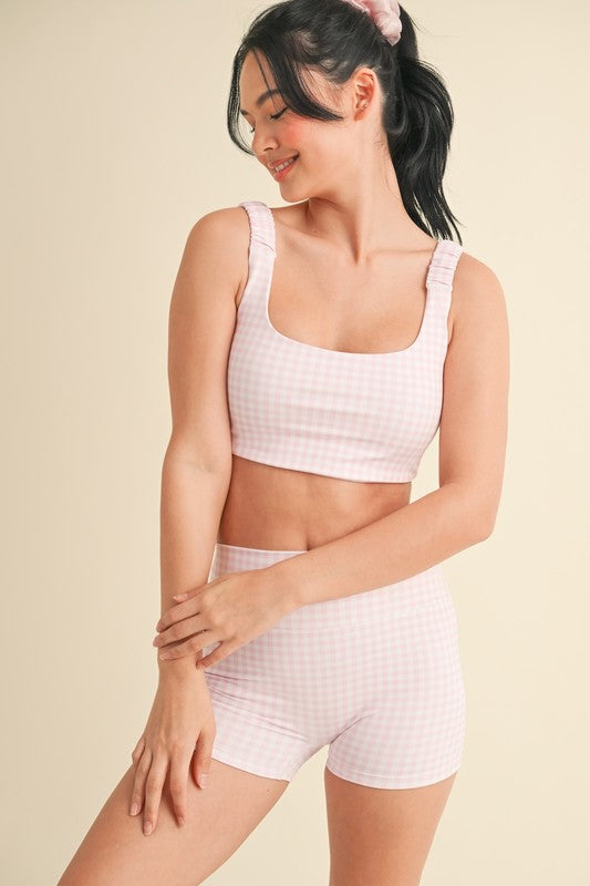 Gingham Sports Bra