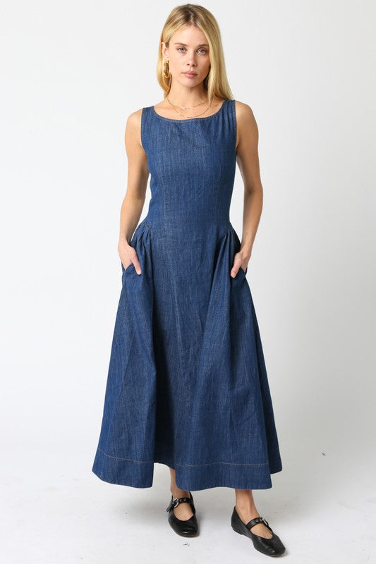 Rim Denim Dress