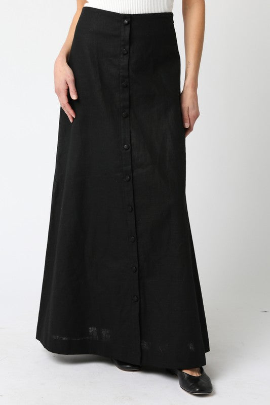Finjie Button Skirt