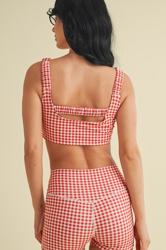 Gingham Sports Bra