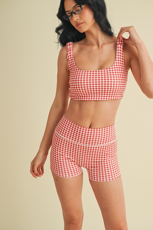Gingham Sports Bra