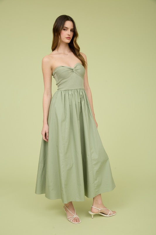 Khaki Midi Dress