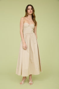 Khaki Midi Dress