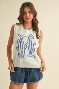 Fish Sweater Top