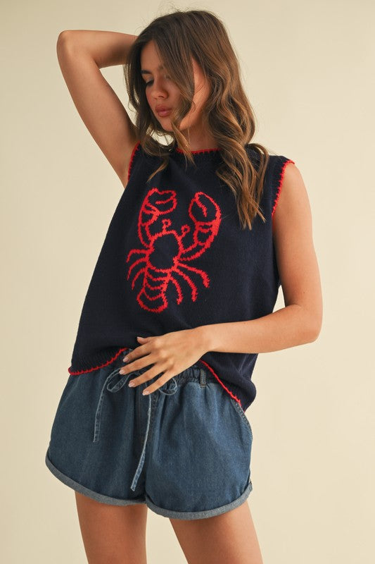 Lobster Knit Top