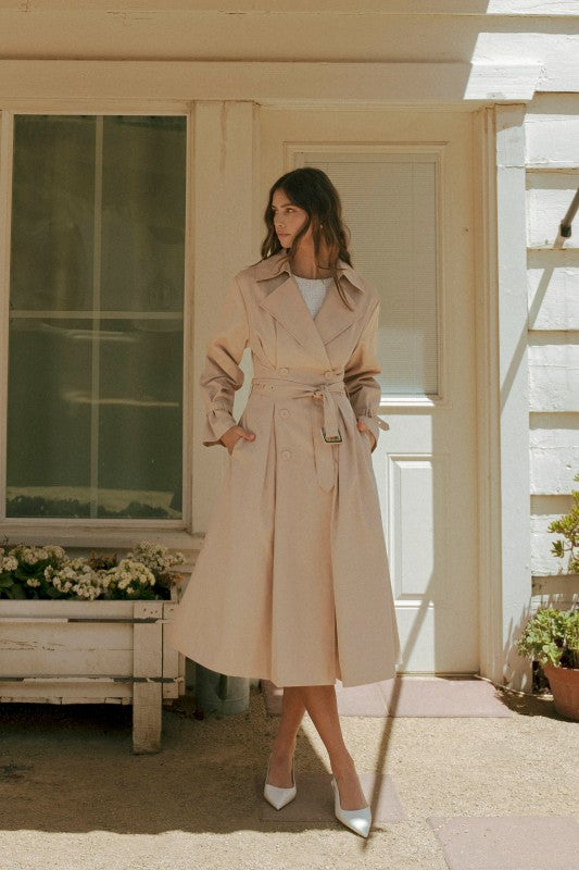 Flare Trench Coat