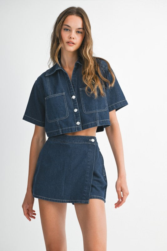 Denim Skort Set