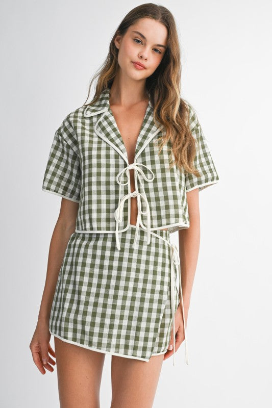 Gingham Skort Set