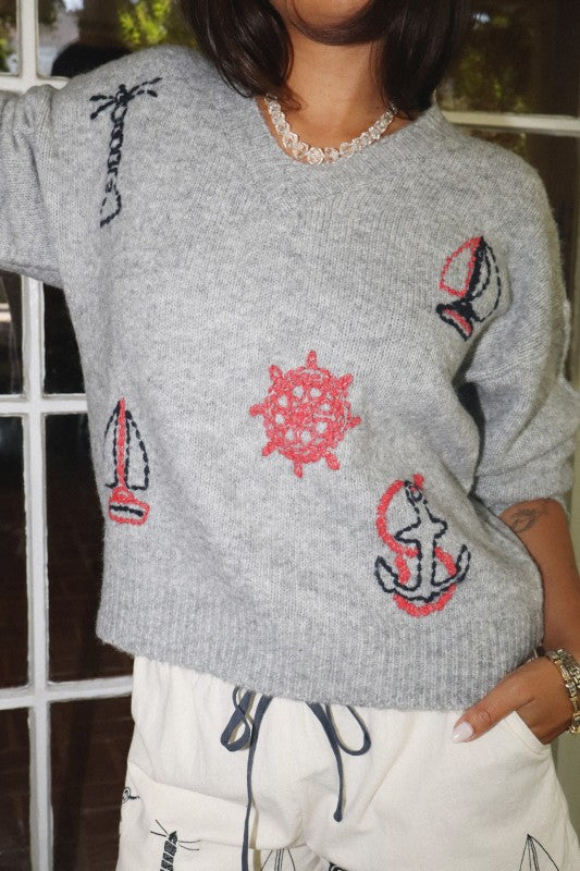 Harbor Emblem Knit Sweater