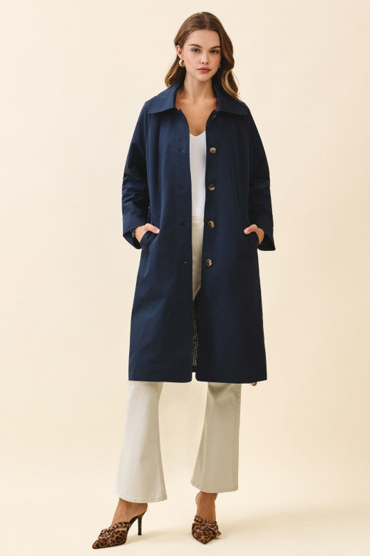 Navy Trench Coat