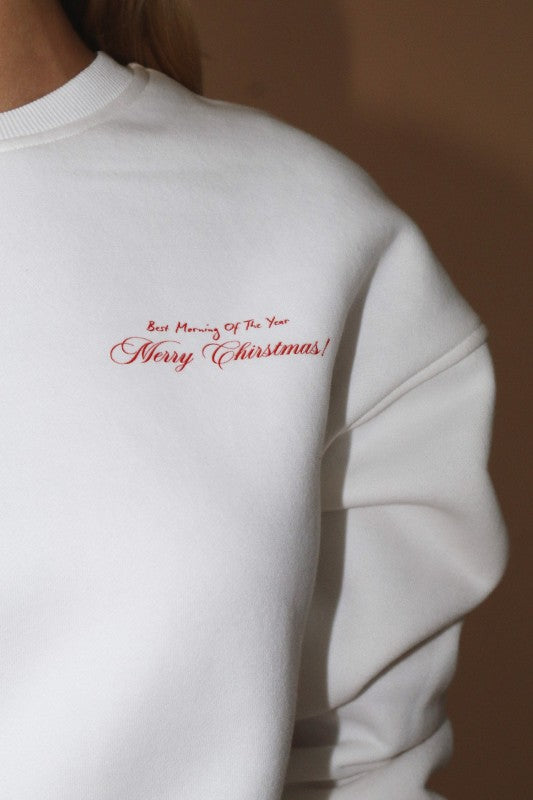 Merry Christmas Holiday Graphic Sweatshirt