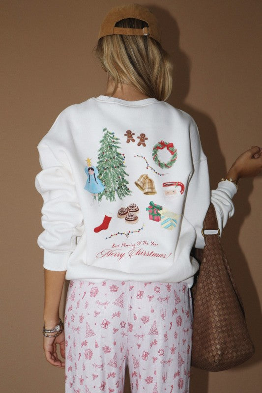 Merry Christmas Holiday Graphic Sweatshirt