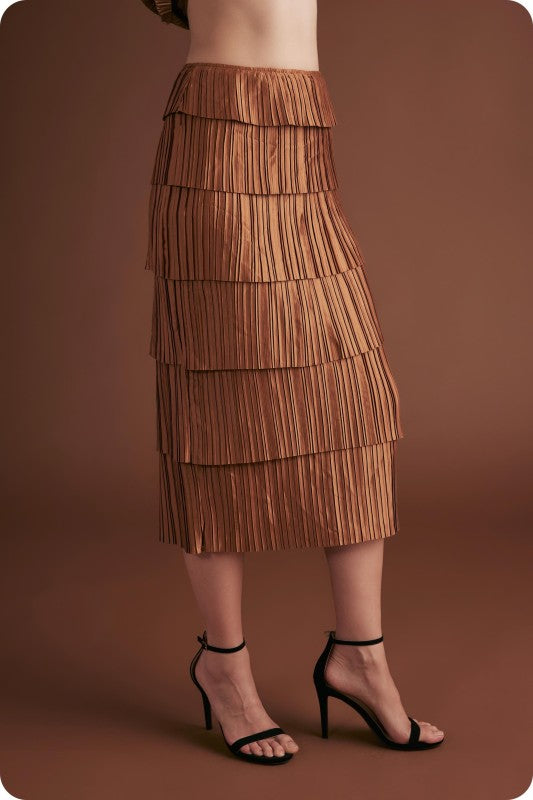 Mocha Tiered Skirt