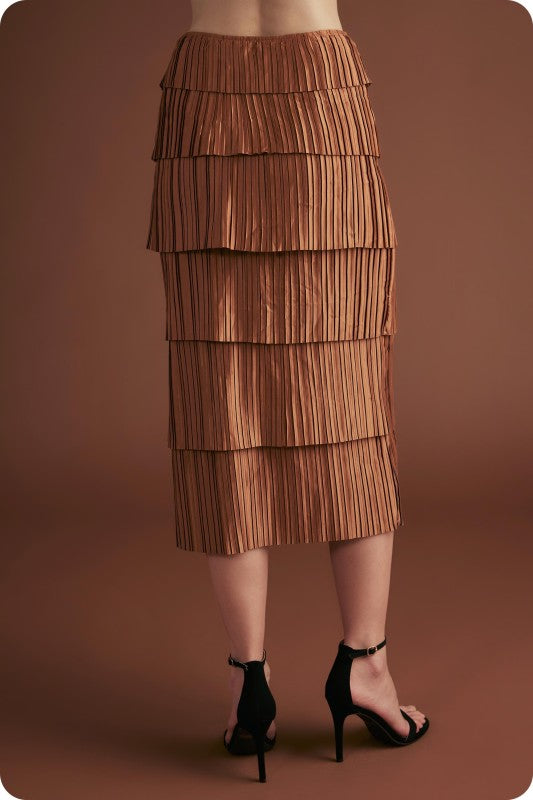 Mocha Tiered Skirt