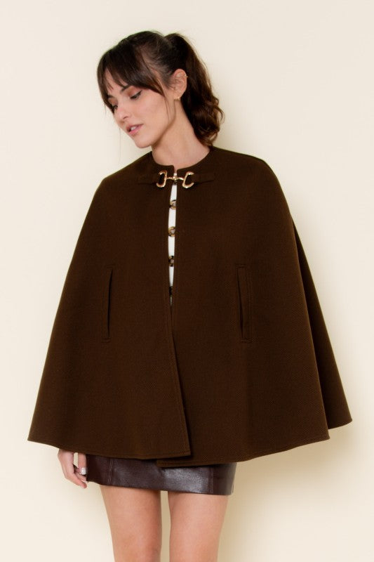Brown Poncho Sweater