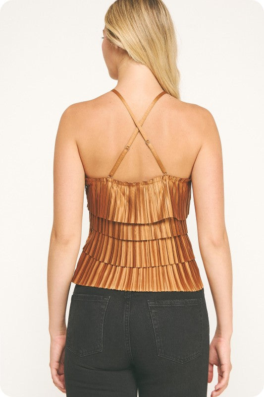 Mocha Tiered Top