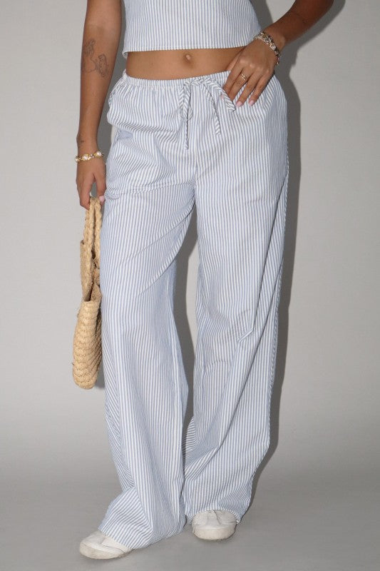 Striped Drawstring Pants