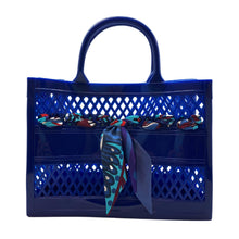 Load image into Gallery viewer, The Soleil Cutout Jelly Tote w/ Scarf: Blush
