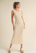 Load image into Gallery viewer, D2997   PATTERNED RIB KNITTED LONG DRESS: L / White
