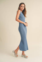 Load image into Gallery viewer, D2997   PATTERNED RIB KNITTED LONG DRESS: L / White

