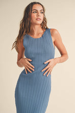 Load image into Gallery viewer, D2997   PATTERNED RIB KNITTED LONG DRESS: L / White
