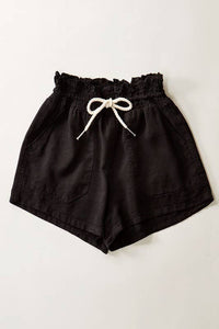 Rope Drawstring Shorts in Denim