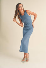 Load image into Gallery viewer, D2997   PATTERNED RIB KNITTED LONG DRESS: L / White
