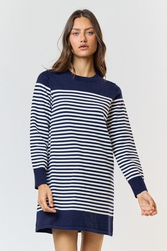 Striped Sweater Mini Dress