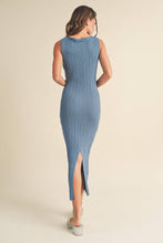 Load image into Gallery viewer, D2997   PATTERNED RIB KNITTED LONG DRESS: L / White
