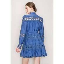 Load image into Gallery viewer, Mock Neck Crochet Dress
