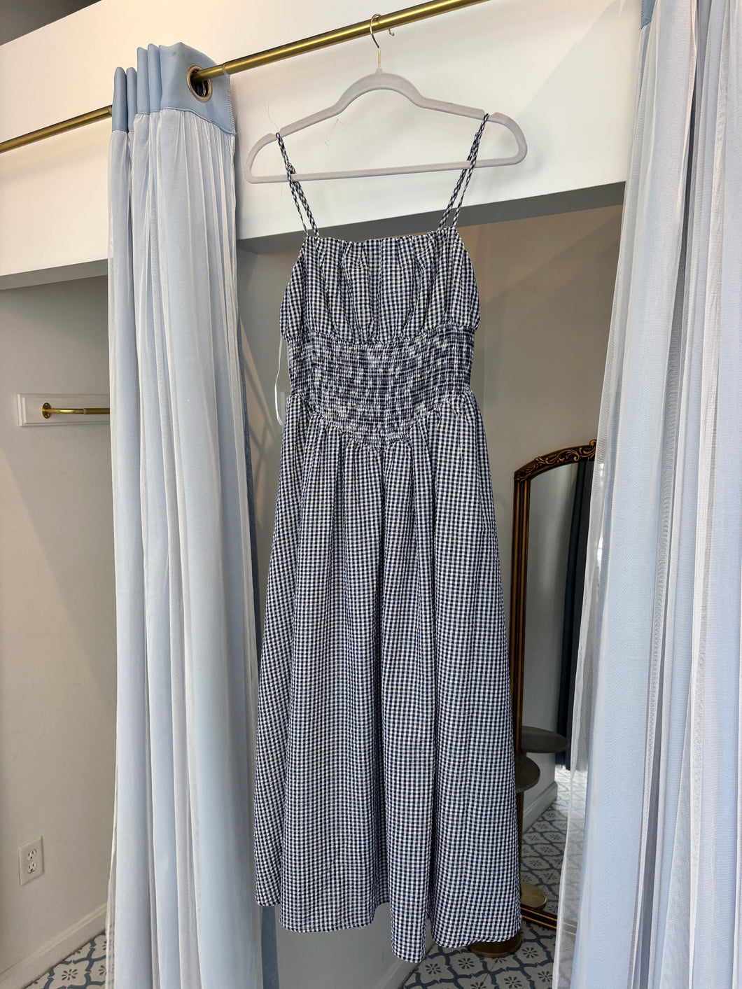 Navy Sailor Midi Dress
