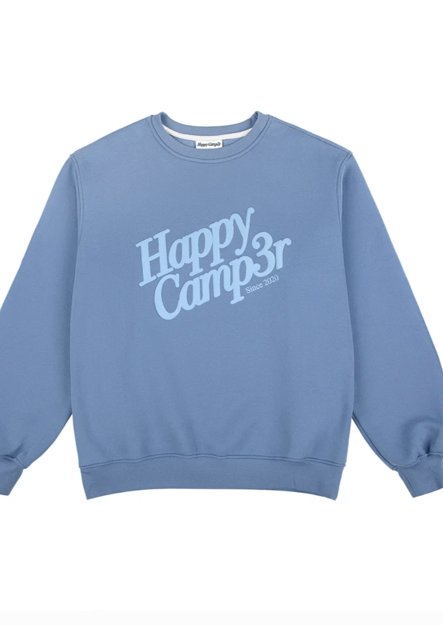 Puff Series Crewneck in Vintage Blue