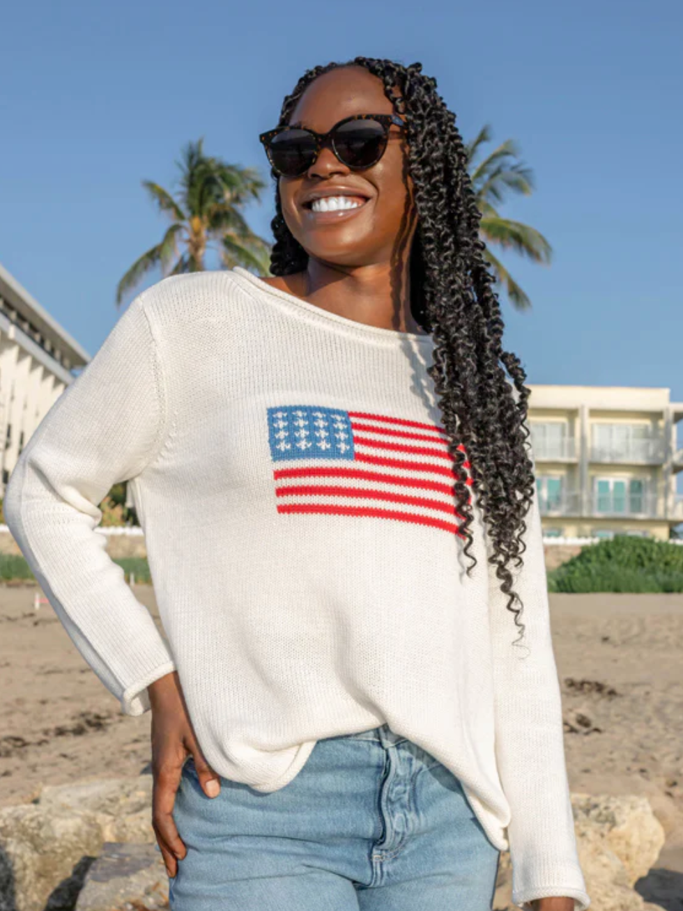 Anna American Flag Sweater