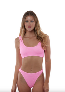 Cancun Classic Bikini Top in Strawberry Pink