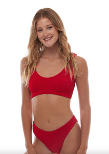 Cancun Classic Bikini Top in Red