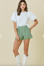 Load image into Gallery viewer, Green Tweed Shorts
