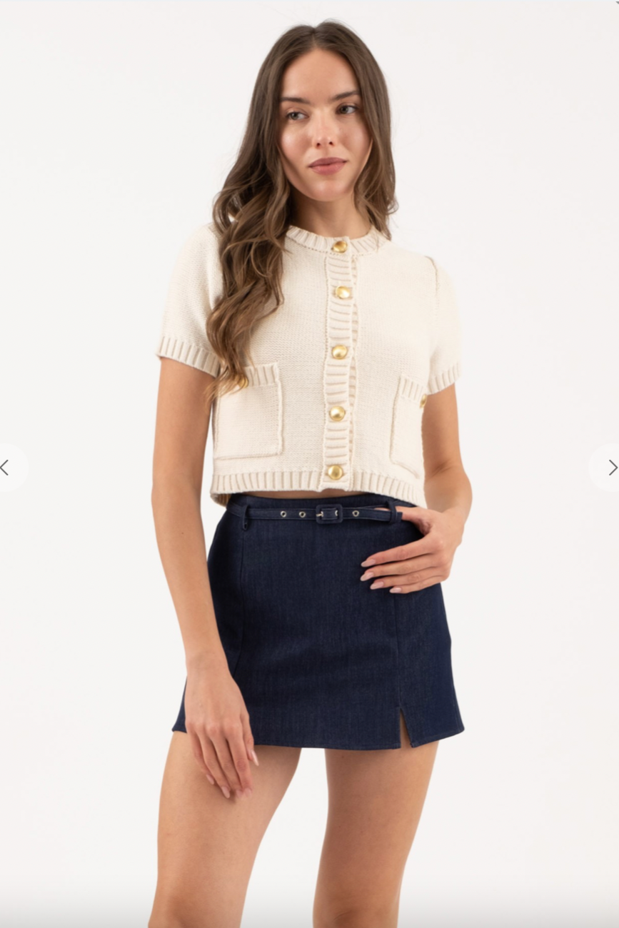 Gold Button Cardigan