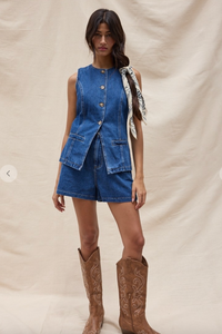 Denim Two Piece Set
