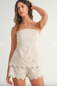 Embroidered Short Set