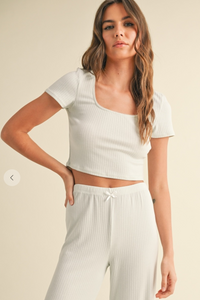 Pointelle Lounge Tee
