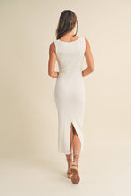 Load image into Gallery viewer, D2997   PATTERNED RIB KNITTED LONG DRESS: L / White
