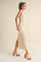 Load image into Gallery viewer, D2997   PATTERNED RIB KNITTED LONG DRESS: L / White
