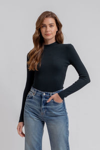 Mock Neck Knit Top