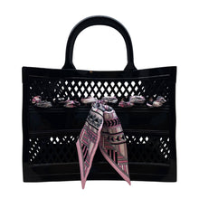 Load image into Gallery viewer, The Soleil Cutout Jelly Tote w/ Scarf: Blush
