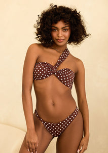 Frankie Top in Dotted Brown