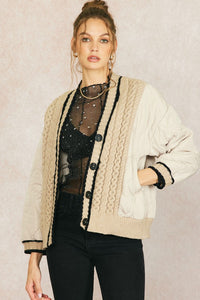 Quilted Cardigan Jacket