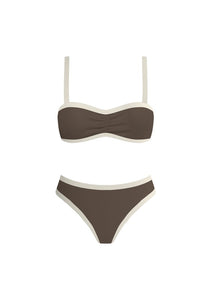 Wandering in Paris Bikini Set in Brown